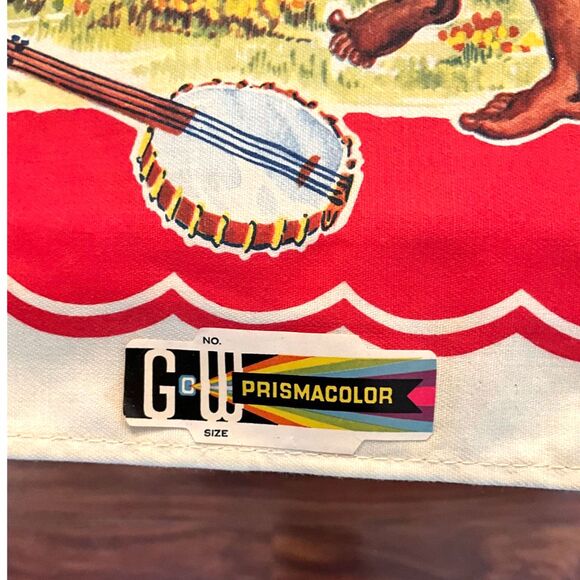 Black Americana linen tea towel 15" x 26" never used original tag must see - Picture 6 of 7